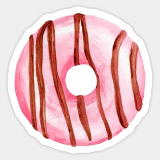 Pink round donut Sticker